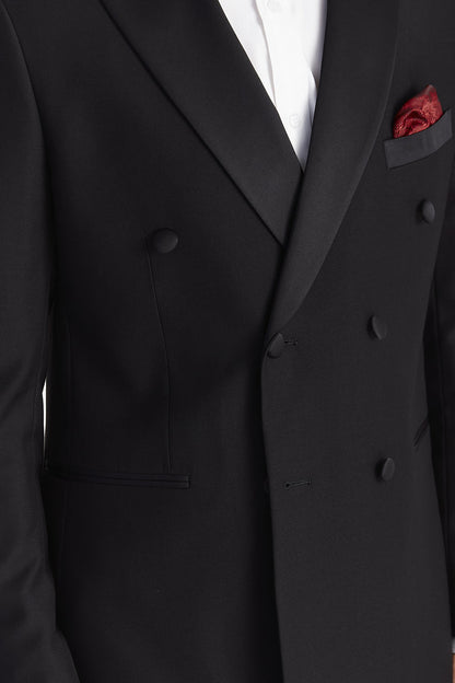 Harry - Black Double-breasted Tuxedo Blazer