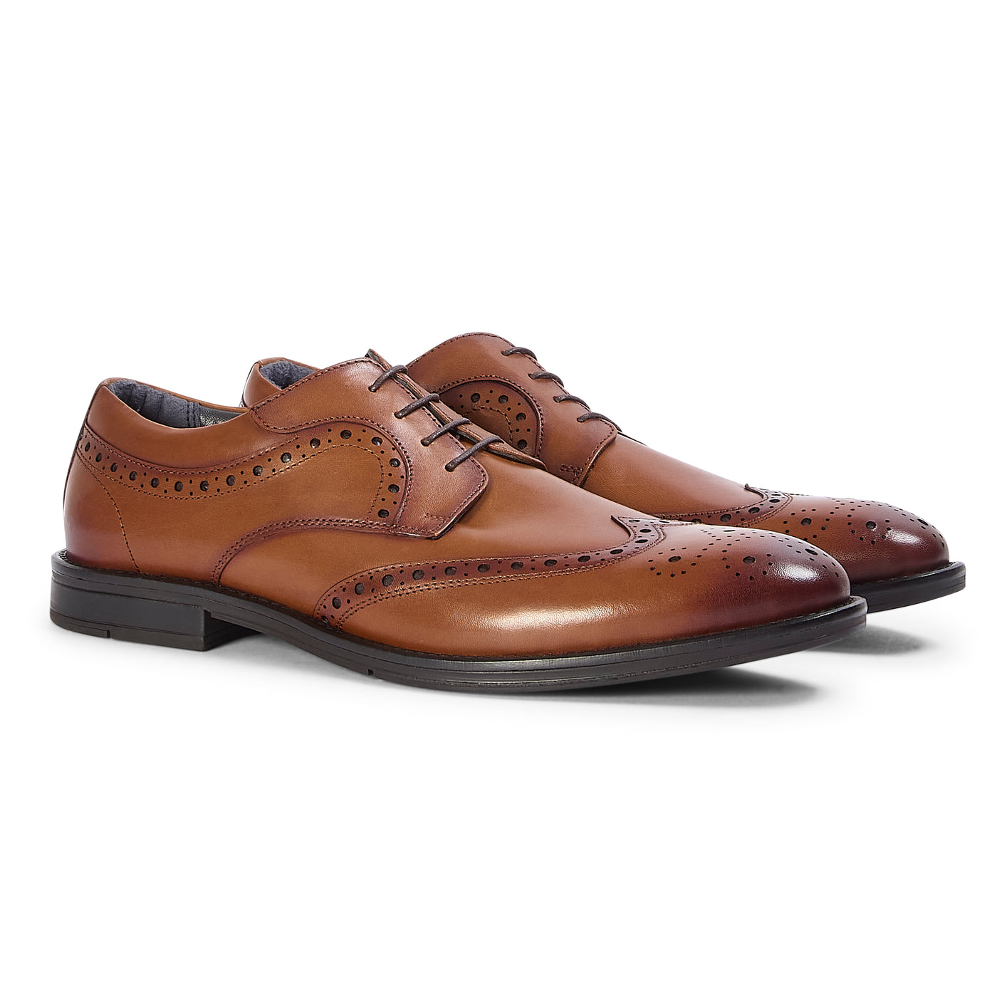 Cambridge - Tan Leather Brogue Shoe