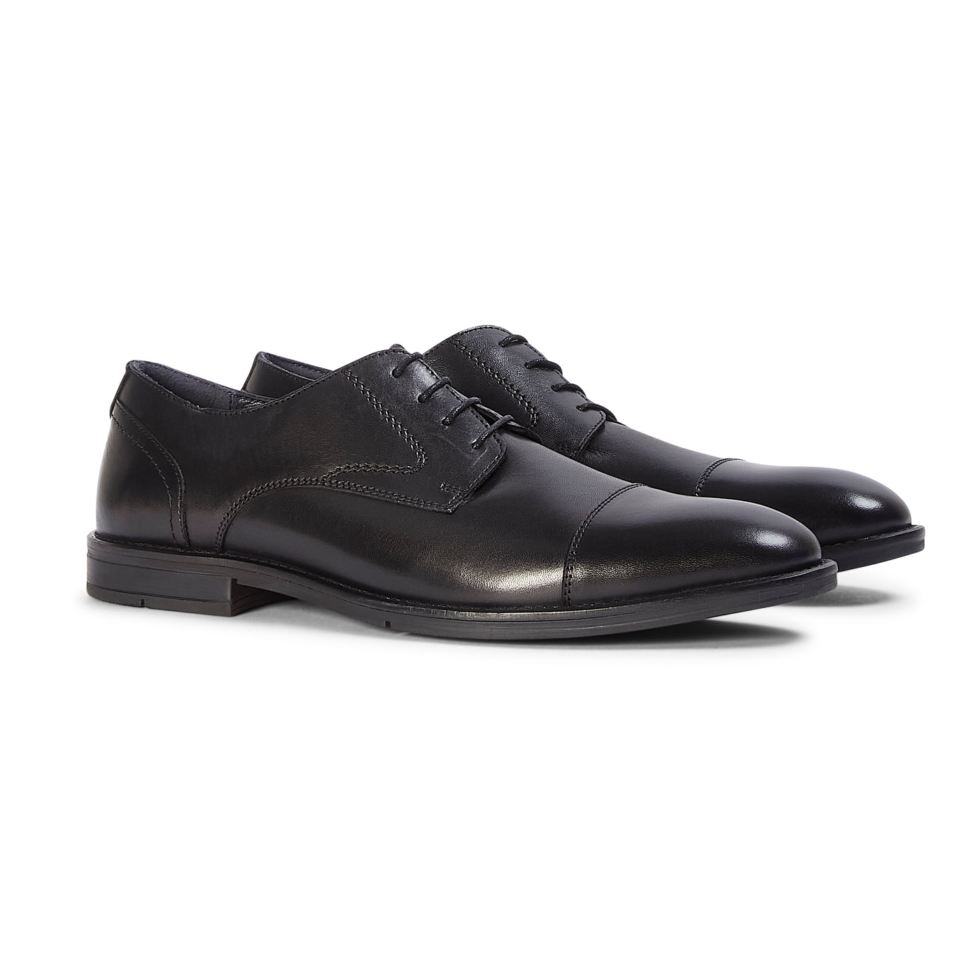 Regent - Black Leather Oxford Shoe