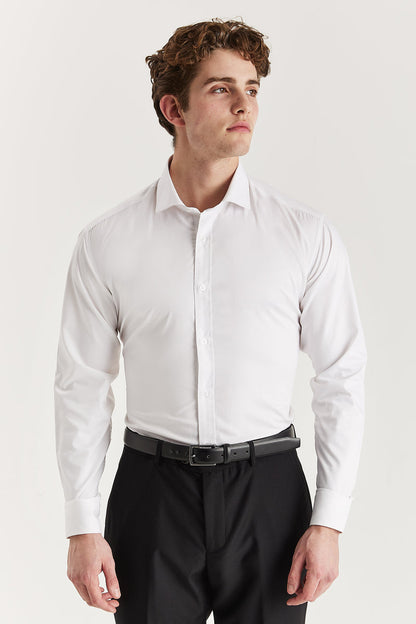 Oliver - White Cutaway Collar Shirt