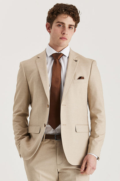 Belmont Beige Men's Two Piece Suit