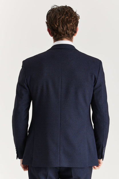 Regent Navy Check Two Piece Suit