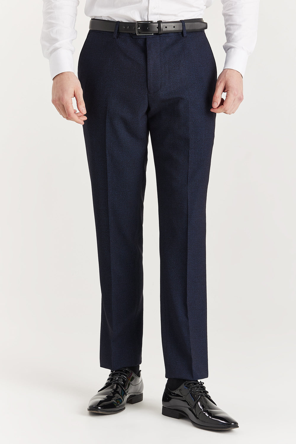 Regent Navy Check Two Piece Suit