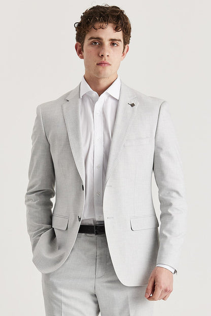 Belmont Silver Men's Two Piece Suit