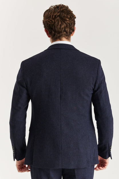 Oscar Navy Tweed Two Piece Suit