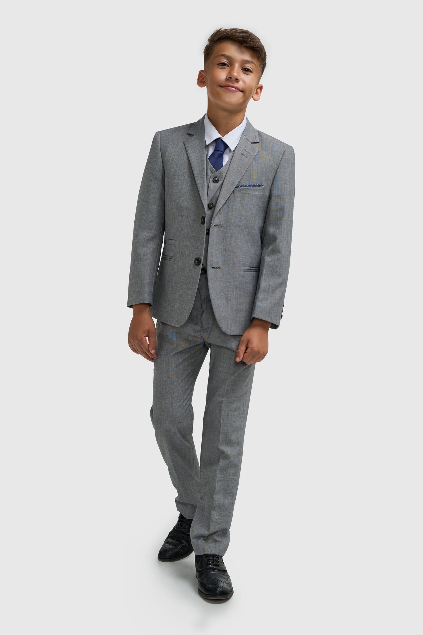 Boys Reegan Grey Three Piece Suit