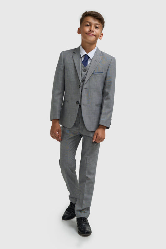Boys Reegan Grey Three Piece Suit