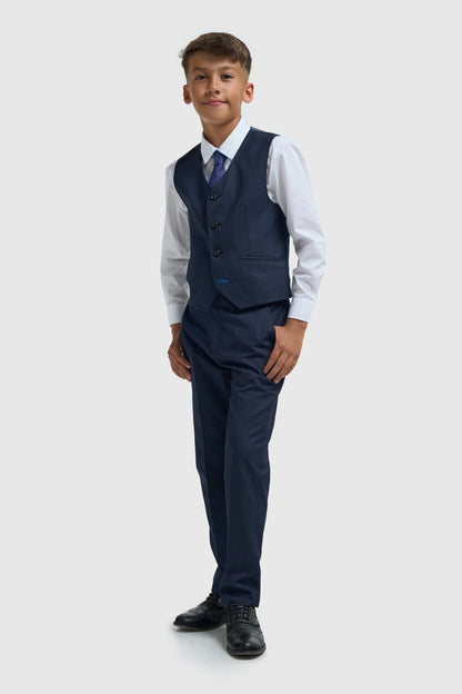 Boys Navy Plain Suit