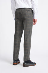 Grey Tweed Check Trousers