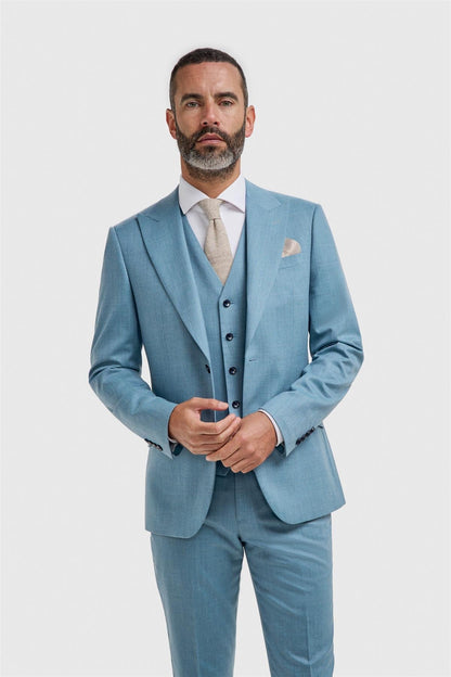 James Marine Super 130s Wool Three Piece Suit