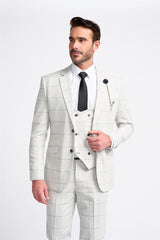 Light Grey Check Blazer