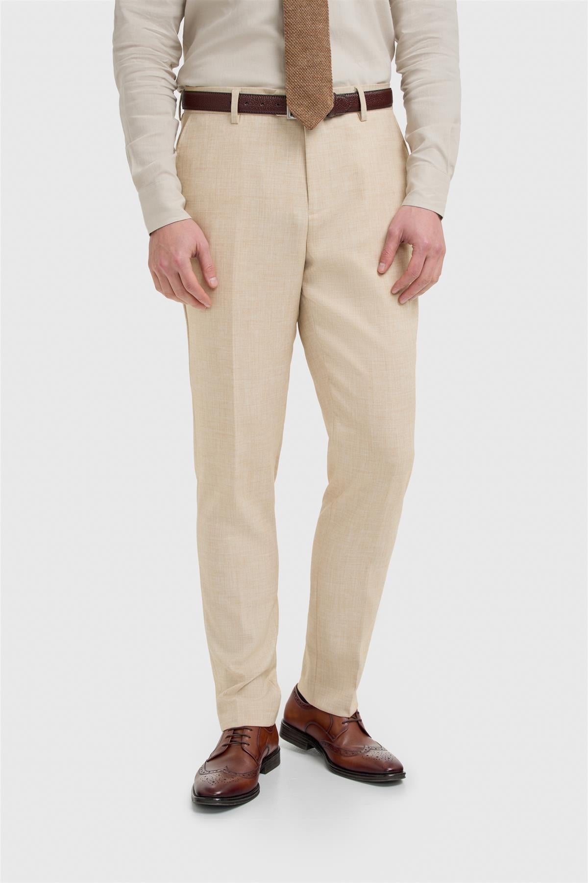 Malibu Beige Three Piece Suit