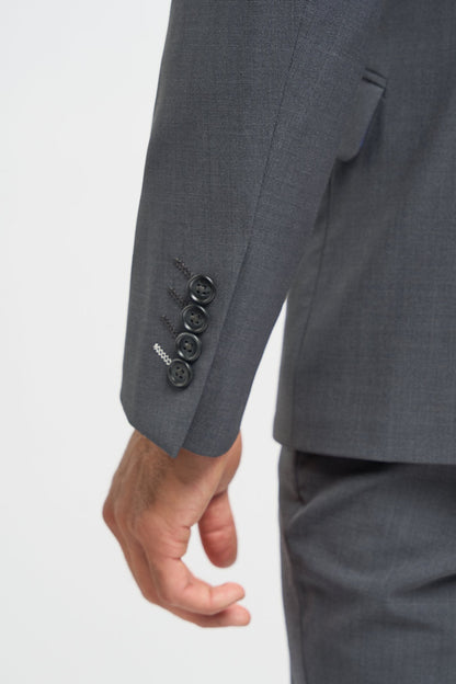 Bond Wool Rich Charcoal Double Breasted Suit