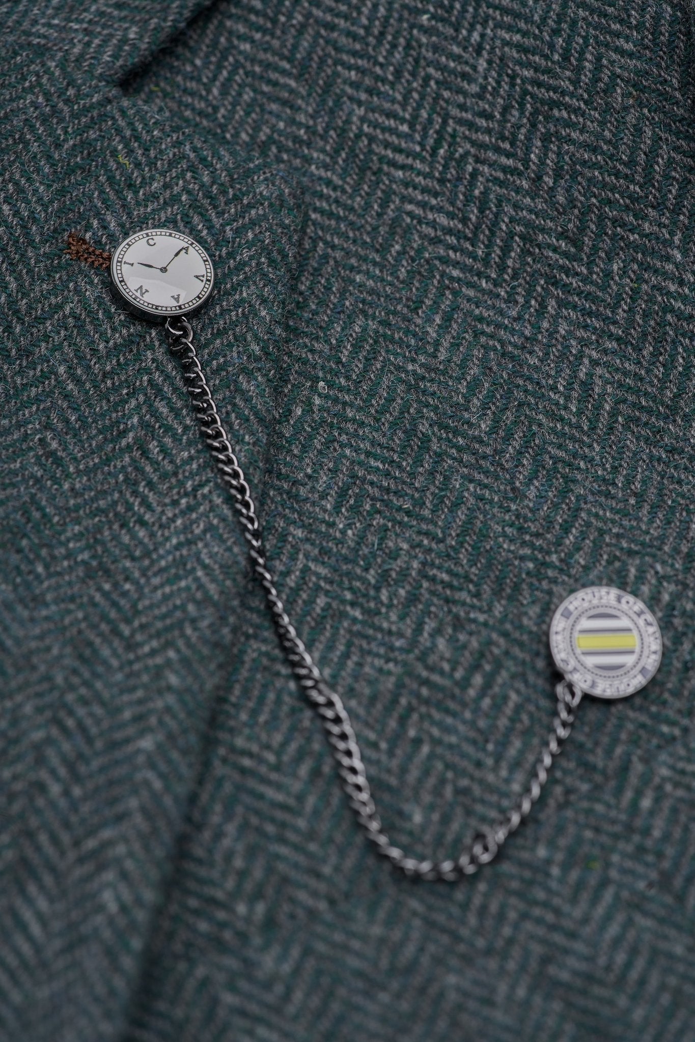 Thomas Lush Olive Tweed Three Piece Suit
