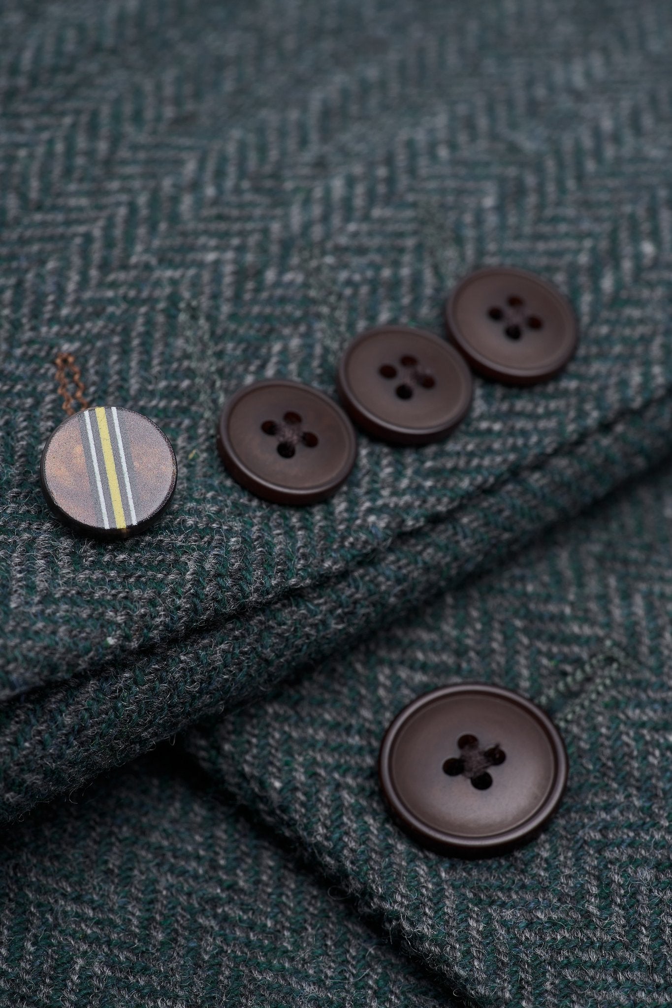 Thomas Lush Olive Tweed Three Piece Suit