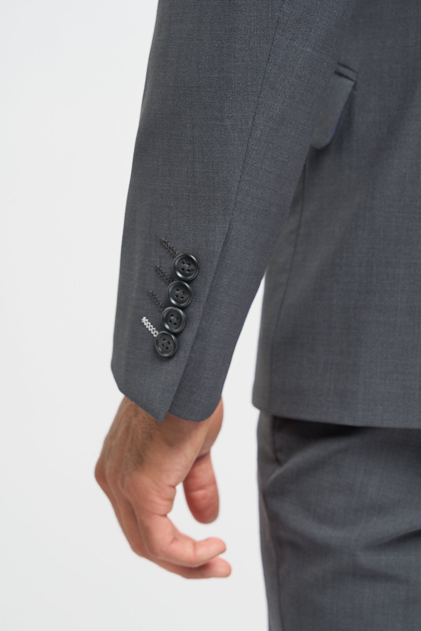 Bond Charcoal Three-Piece Suit