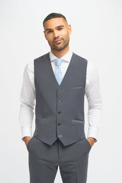 Bond Charcoal Three-Piece Suit