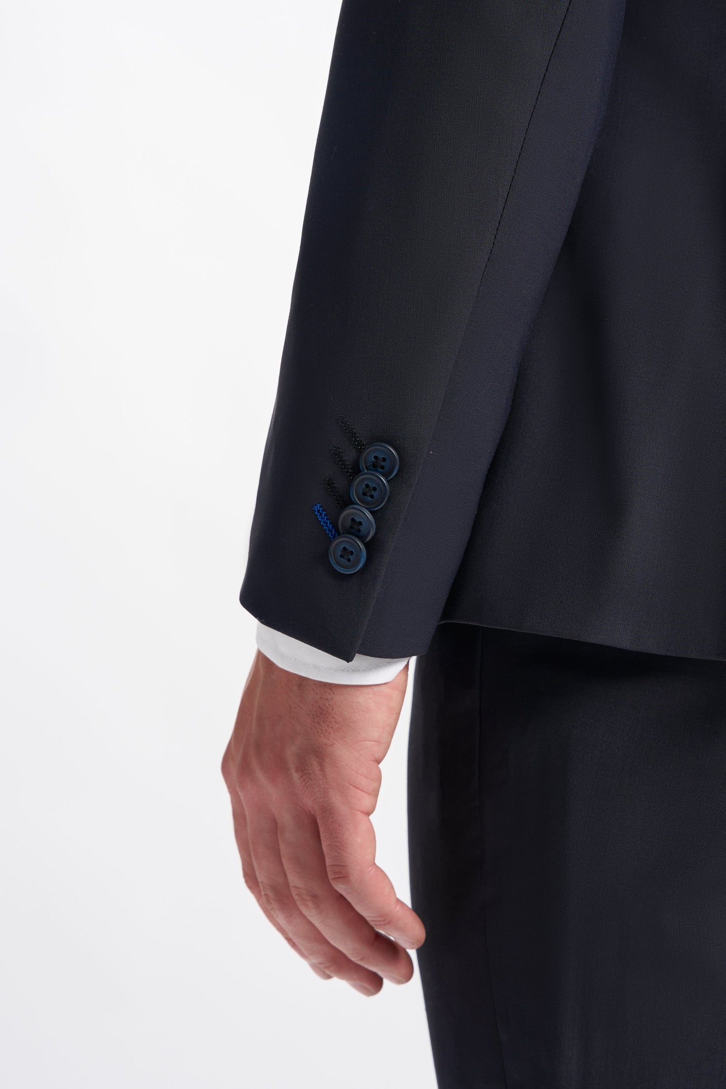 Bond Wool Rich Midnight Navy Double Breasted Two Piece Suit