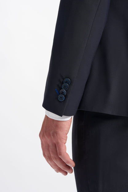 Bond Wool Rich Midnight Navy Double Breasted Two Piece Suit