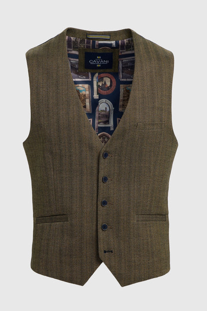 Damon Three Piece Suit with Single Breasted Waistcoat