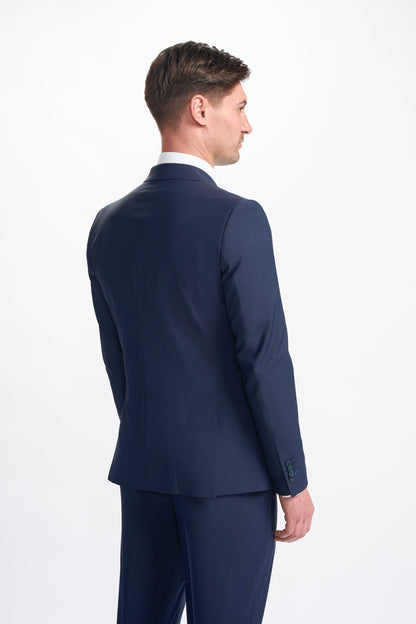 Bond Wool Rich Navy Double Breasted Two Piece Suit