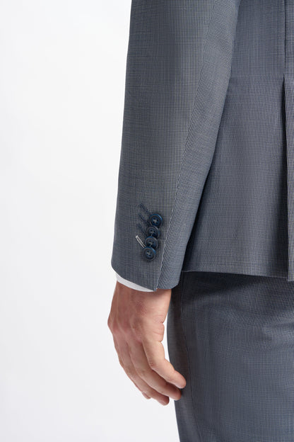 Bond Wool Rich Puppy Tooth Double Breasted Two Piece Suit