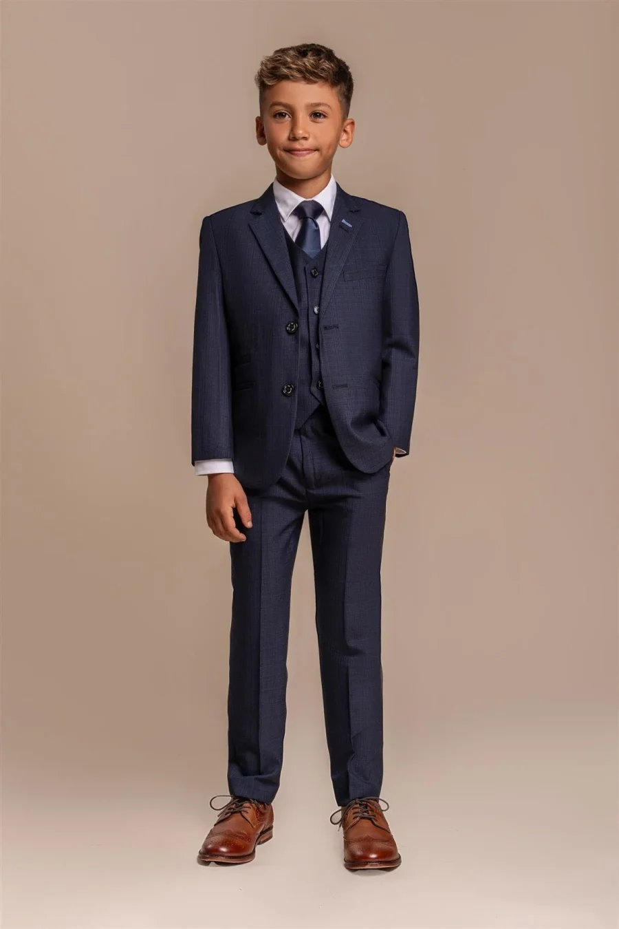 Boys Seeba Navy Suit by Cavani