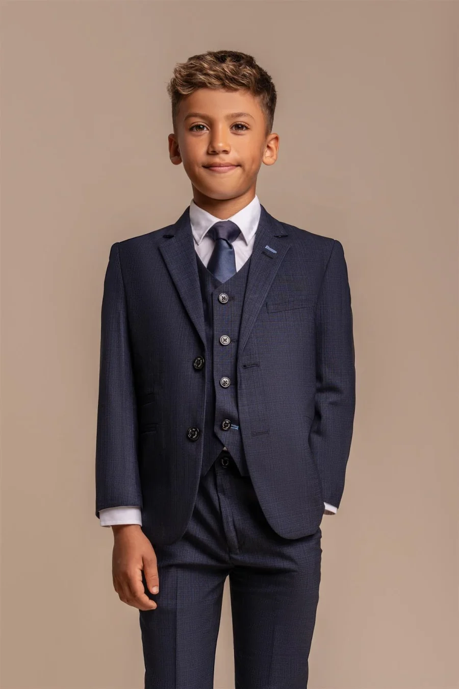 Boys Seeba Navy Suit by Cavani