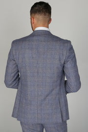 Victor Blue Tweed Check Suit By Paul Andrew