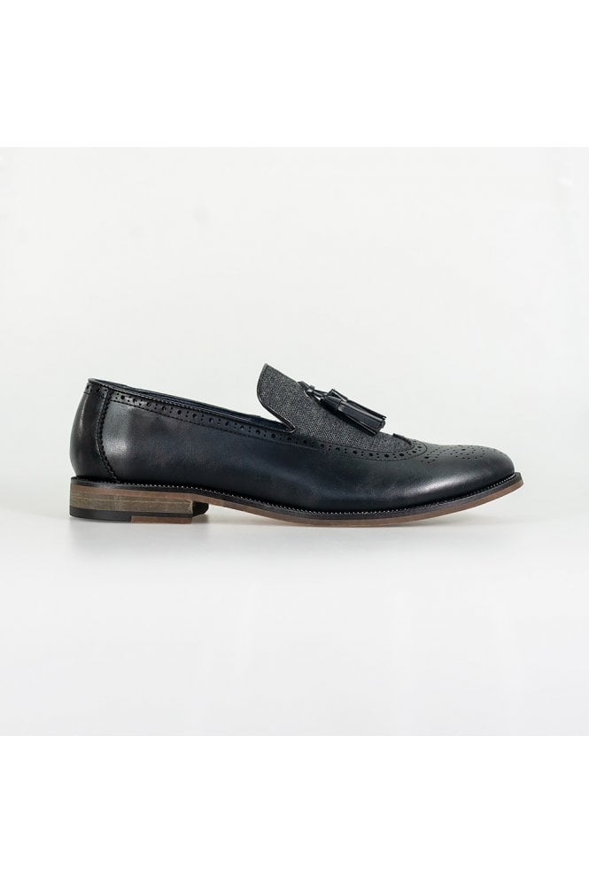 Lucius Black Loafers by Cavani