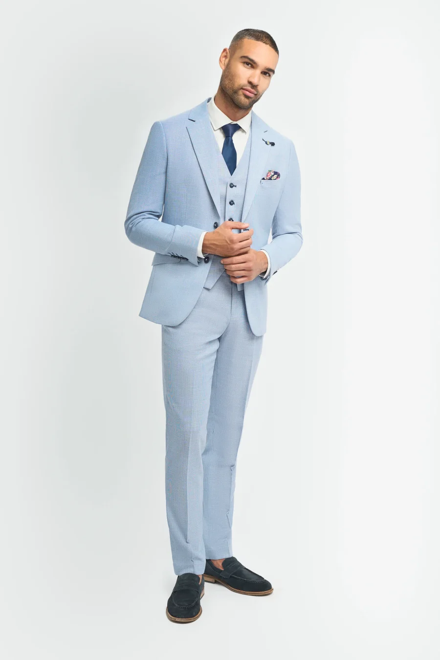 Miami Sky Linen Summer Suit by Cavani