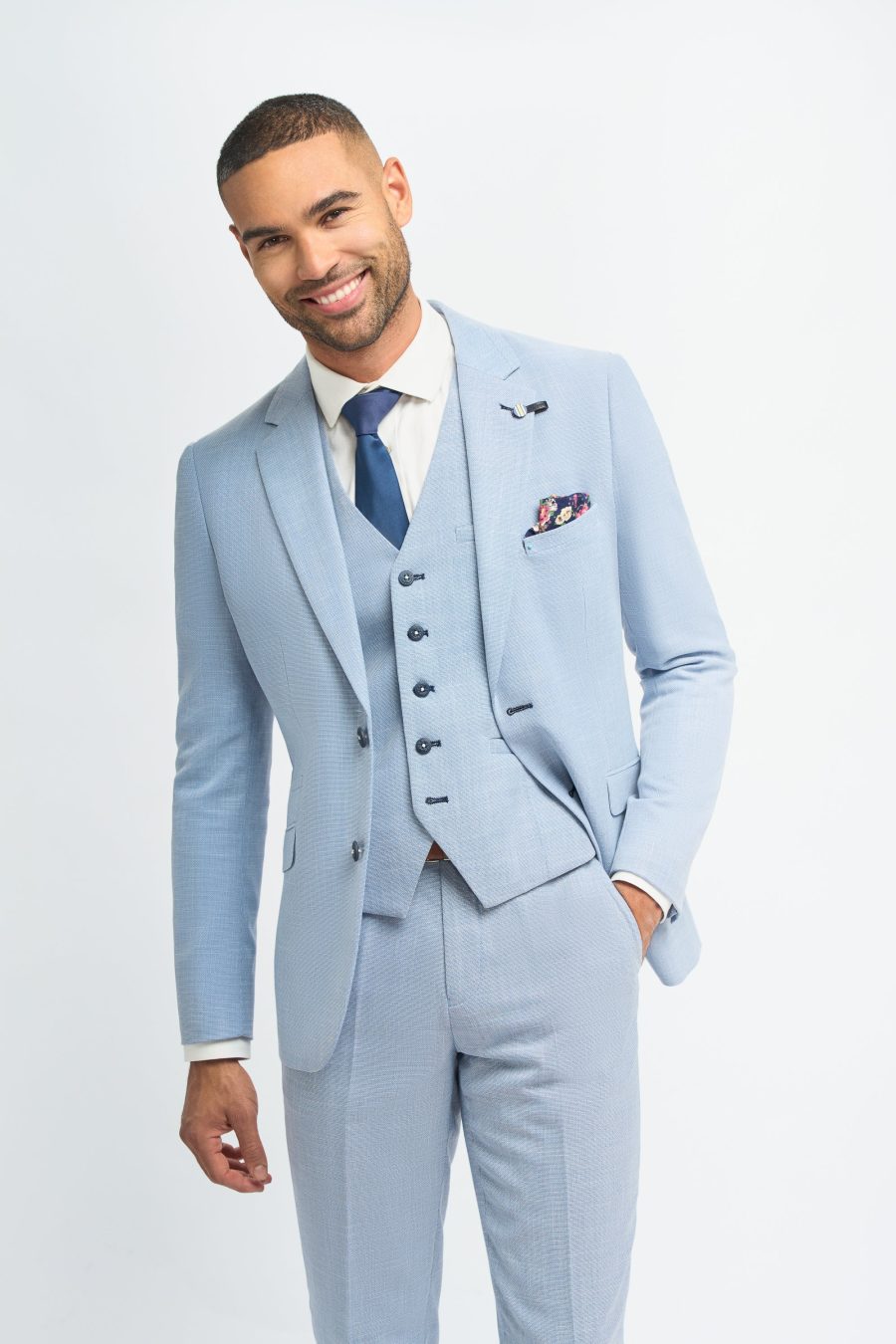 Miami Sky Linen Summer Suit by Cavani
