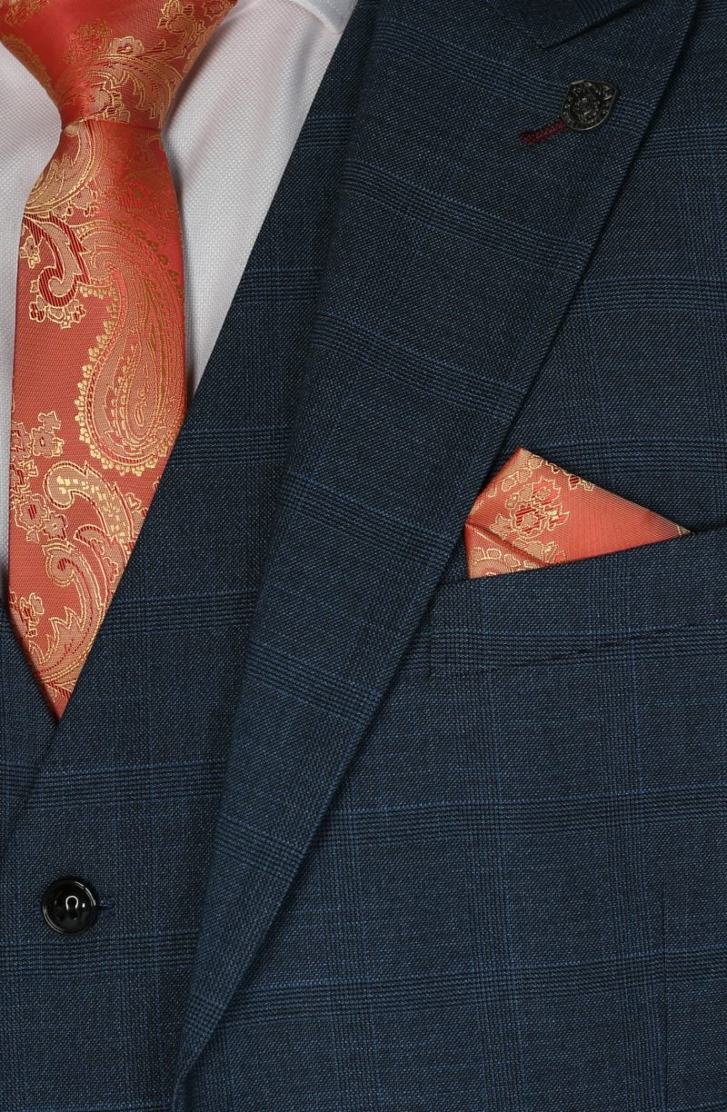 Madrid Navy Tweed Check Suit By Paul Andrew