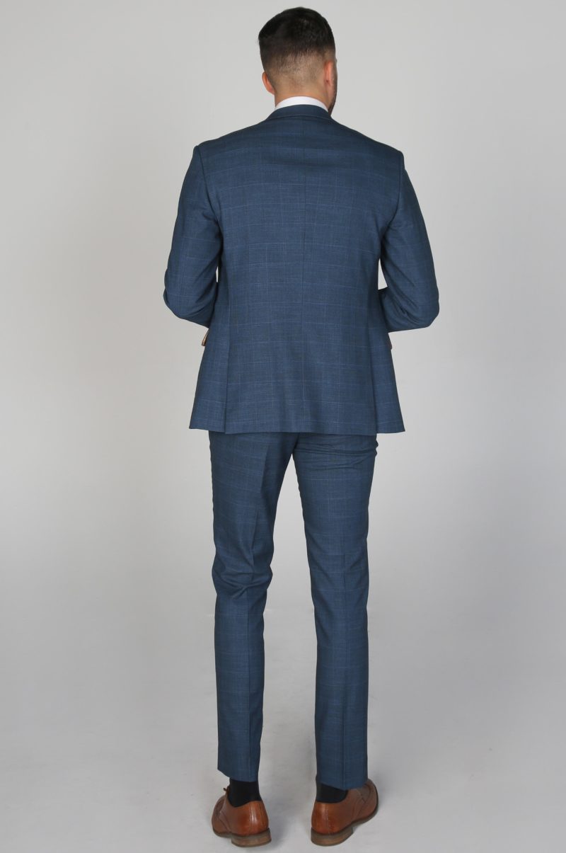 Viceroy Navy Check Suit By Paul Andrew