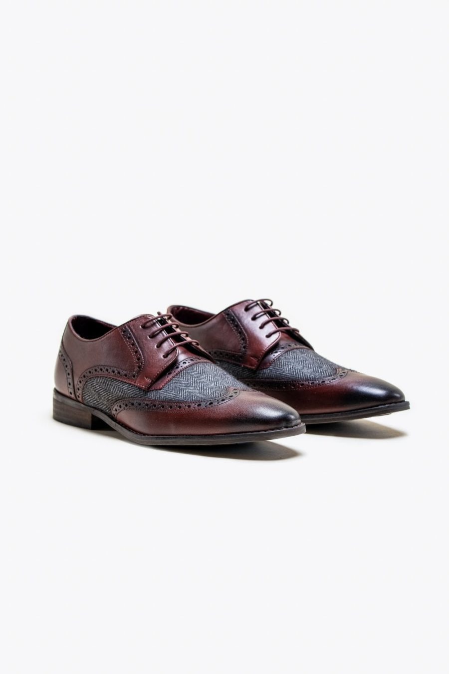 Faro Bordo Tweed Brogue Shoes by Cavani