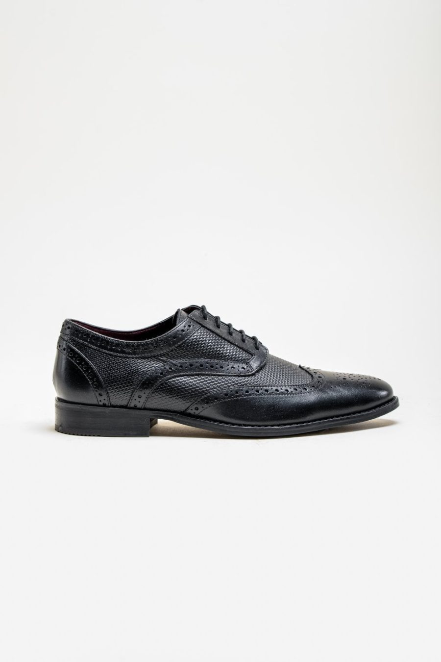 Orleans Black Brogue Shoes by Cavani