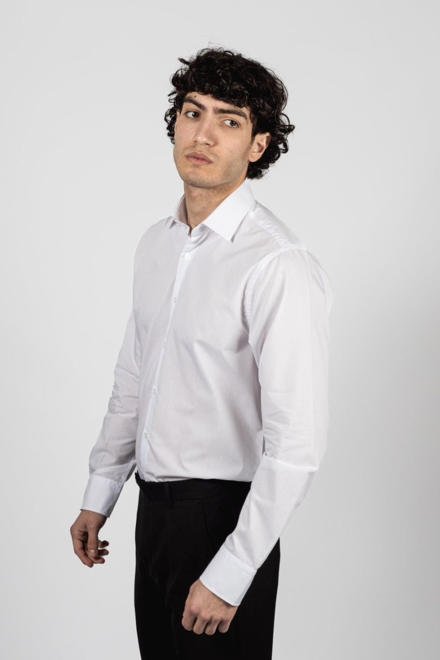 Mens Miatti White Long Sleeve Shirt