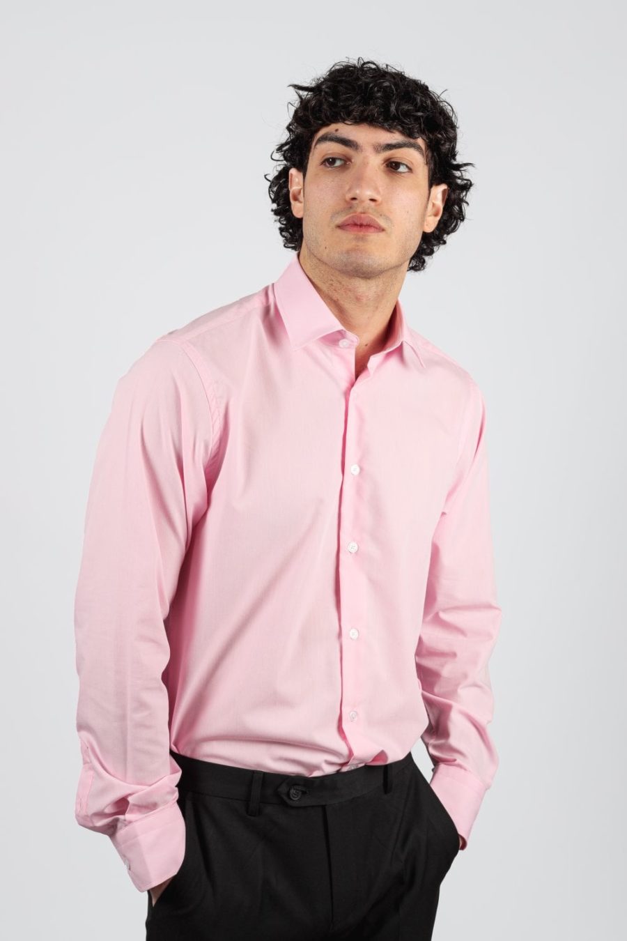 Mens Miatti Pink Long Sleeve Shirt