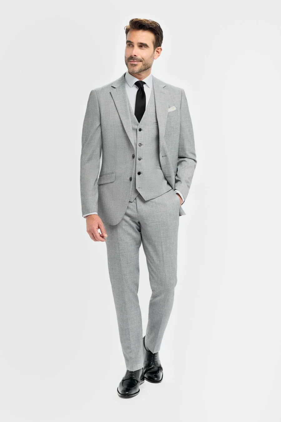 Malibu Grey Three Piece Suit by Cavani