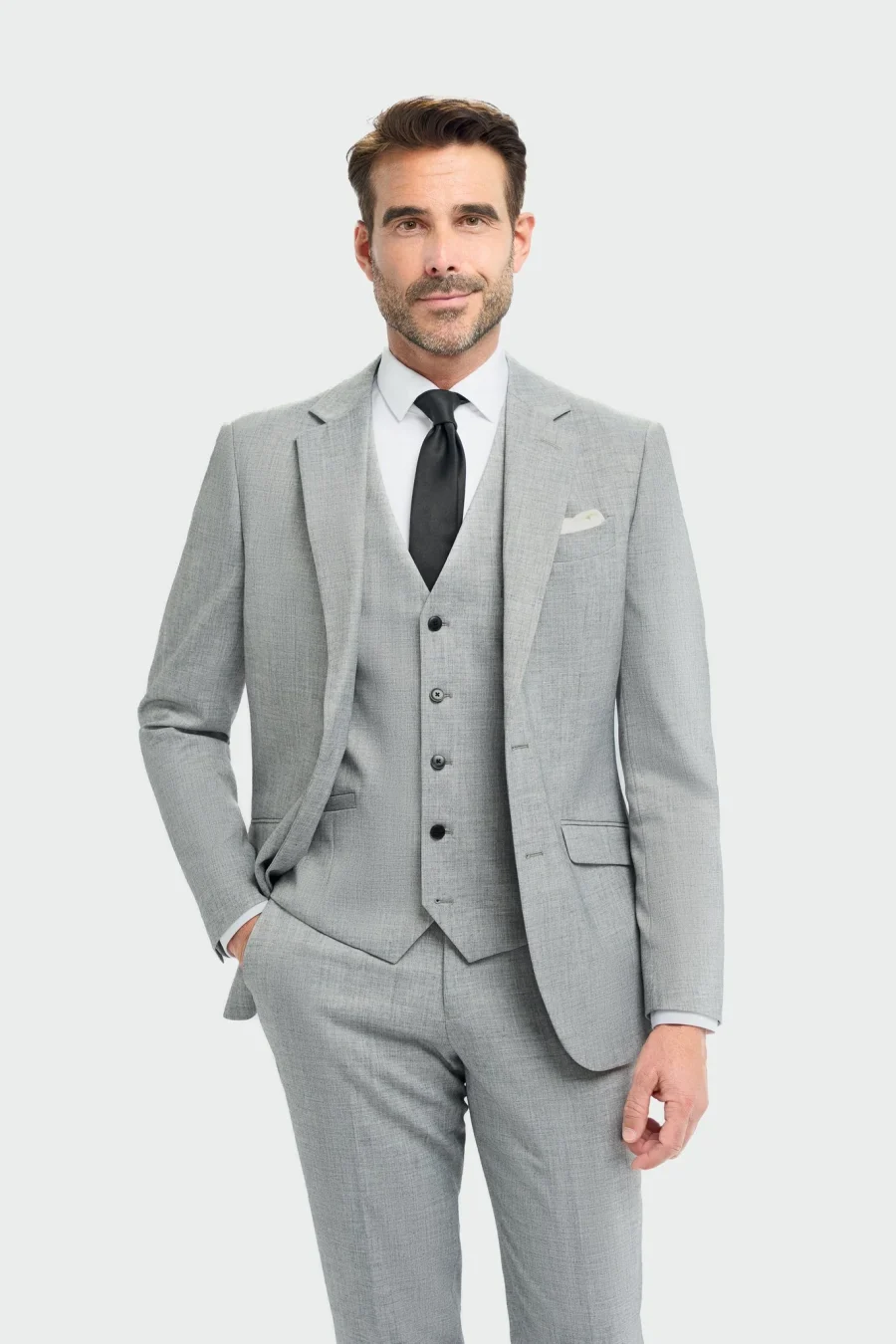 Malibu Grey Three Piece Suit by Cavani