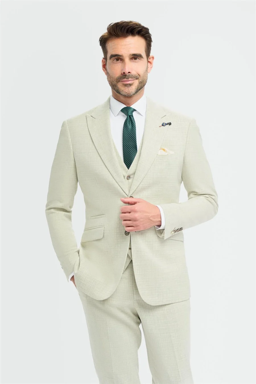 Tropez Sage Three Piece Suit by Cavani