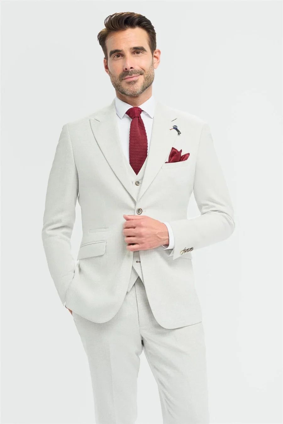 Tropez Slate Three Piece Suit by Cavani